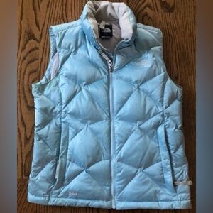 The North Face 550 Down Puffer Vest Light Blue Women’s Medium Gorpcore